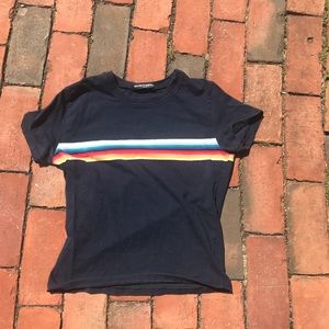 Brandy Melville rainbow striped shirt